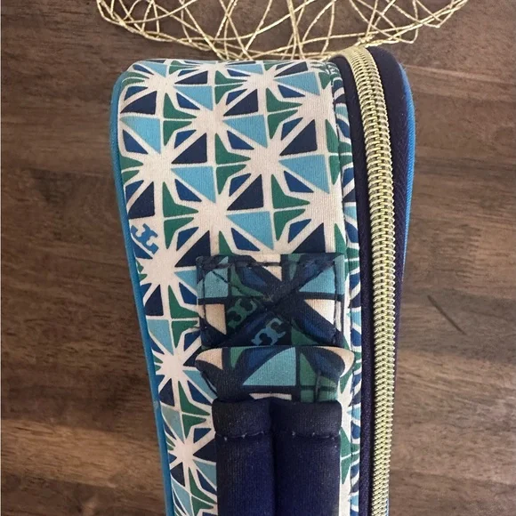 Tory Burch Blue Geometric Pattern Lunchbox - Picture 5 of 8